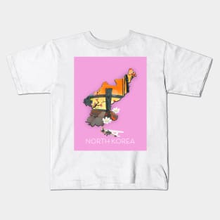 North Korea Travel map Kids T-Shirt